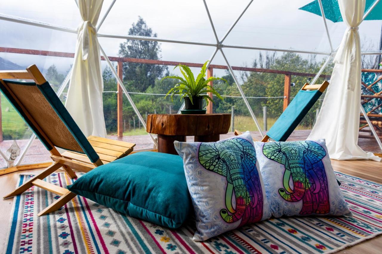Glamping Claro De Luna Guatavita Buitenkant foto
